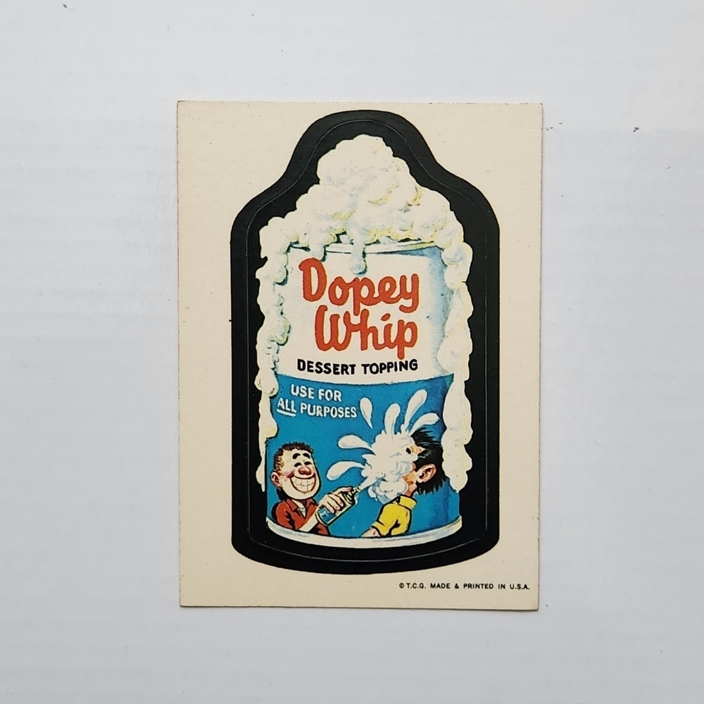 🍦 Vintage 1973 Wacky Packages Sticker - "Dopey Whip" Trading Card Collectible ✨ - Picture 2 of 10